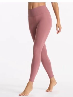 Vuori Seamless Ribbed High-Waist Leggings - Rose